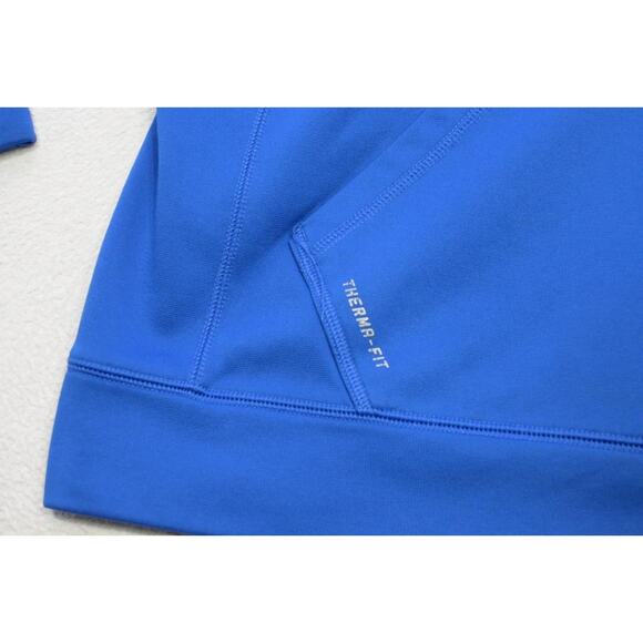 Nike Hoodie Therma Fit Blue Athletic Pull Over Fleece Sweater Mens Size XL - Picture 6 of 12